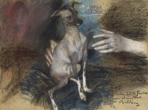 Elegant with Dog by Giovanni Boldini
