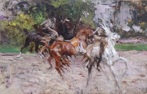 Horses at the Bois de Boulogne by Giovanni Boldini