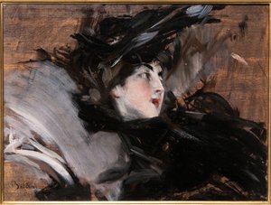 Lady wearing a Bonnet