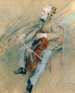 Portrait of cellist Gaetano Braga by Giovanni Boldini