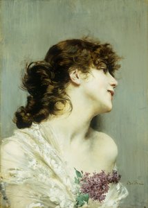 Profile of a Young Woman by Giovanni Boldini