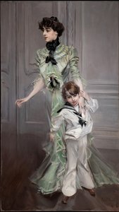 Portrait of Mrs. Hugo and Her Son, 1898 by Giovanni Boldini