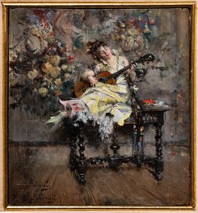 The Guitar Player by Giovanni Boldini