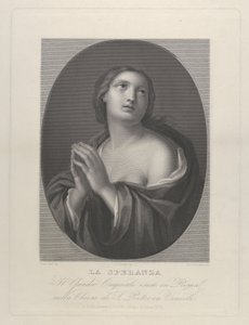 Female Personification of Hope Looking Up with Hands Held Together and Left Shoulder by Giovanni Buonafede