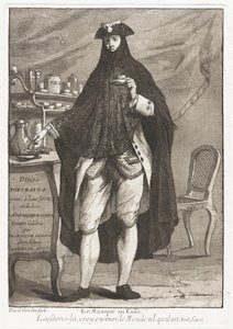 The Masked Man Taking Coffee by Giovanni David