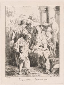 Adoration of the Magi by Giovanni David, after Battista Dossi