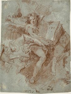 An Angel with a Book by Giovanni Domenico Tiepolo