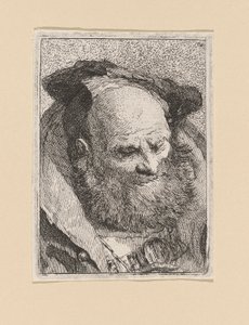 Bearded Old Man, from the Raccolta di Teste (Collection of Heads) by Giovanni Domenico Tiepolo