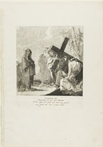 Christ Meets His Mother, plate four from Stations of the Cross by Giovanni Domenico Tiepolo