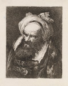 Elderly Man with a Turban, from the Collection of Heads by Giovanni Domenico Tiepolo