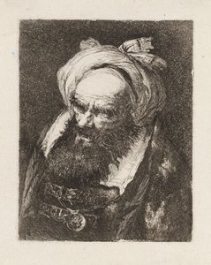 Elderly Man with a Turban, from the Collection of Heads by Giovanni Domenico Tiepolo