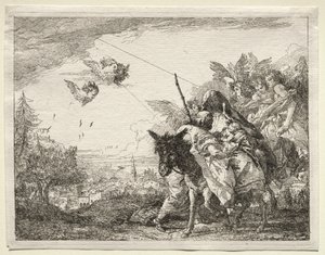 Flight into Egypt: Joseph Pausing to Gaze at the Infant Christ by Giovanni Domenico Tiepolo
