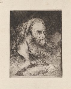 Head of an Oriental, A Book in Hand (from the Raccolta di Teste) by Giovanni Domenico Tiepolo