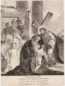 Jesus Consoles the Weeping Women of Jerusalem by Giovanni Domenico Tiepolo