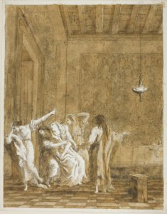 Jesus in the House of Jairus by Giovanni Domenico Tiepolo