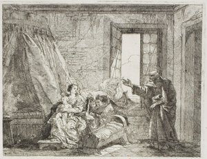 Joseph Tells Mary of Their Forthcoming Departure, plate four from The Flight into Egypt