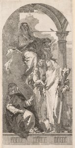 Madonna with Saints Agnes, Catherine and Rosa by Giovanni Domenico Tiepolo