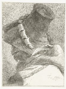 Man with Turned Head and Hat by Giovanni Domenico Tiepolo