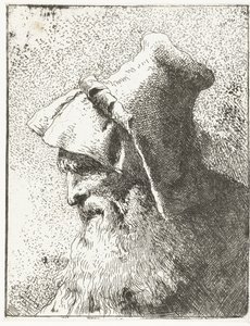 Man with Beard and Hat (Collection of Heads) by Giovanni Domenico Tiepolo