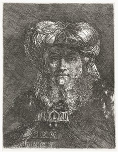 Man with Large Turban (series title: Collection of Heads, Raccolta di Teste) by Giovanni Domenico Tiepolo