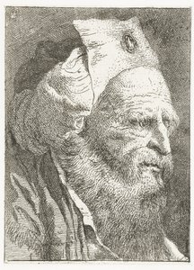 Man with Hat with Turned-Up Brim (Collection of Heads) by Giovanni Domenico Tiepolo