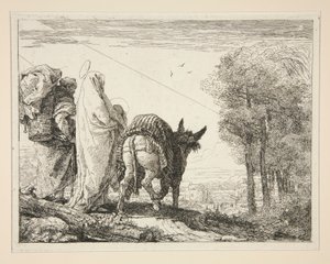 Mary Holding her Child in her Arms, from the series Picturesque Ideas on the Flight into Egypt