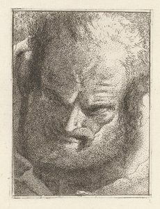 Old Man Looking Downwards, from the Collection of Heads