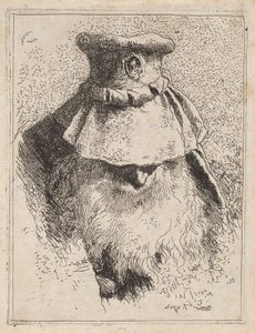 Old Man with a Large Hat, from the Raccolta di Teste (Collection of Heads) by Giovanni Domenico Tiepolo