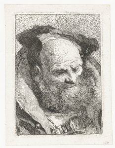 Old Man with Beard (Collection of Heads, Raccolta di Teste) by Giovanni Domenico Tiepolo