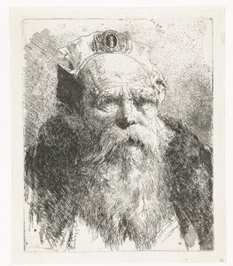 Old Man with Beard and Hat with Ornament (Collection of Heads) by Giovanni Domenico Tiepolo