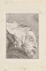 Profile of an Old Man (from the Collection of Heads) by Giovanni Domenico Tiepolo