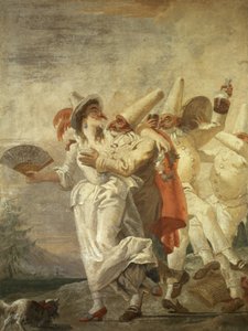 Pulcinella in Love by Giovanni Domenico Tiepolo