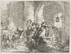 The Holy Family Arriving at a City Gate, plate 27 from The Flight into Egypt