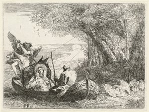 The Holy Family Being Ferried Across the River