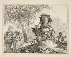 The Virgin and Child with Joseph, from the series Idee pittoresche sopra la fuga in Egitto (Flight into Egypt) by Giovanni Domenico Tiepolo