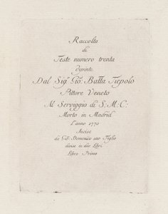 Title Page, from the Collection of Heads