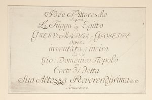 Title Page, from the Series Picturesque Ideas on the Flight into Egypt by Giovanni Domenico Tiepolo