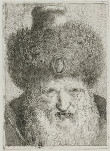 Turk with Fur Hat, from the Raccolta di Teste (Collection of Heads) by Giovanni Domenico Tiepolo