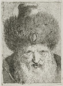 Turk with Fur Hat, from the Collection of Heads by Giovanni Domenico Tiepolo