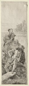 Two Peasants by Giovanni Domenico Tiepolo