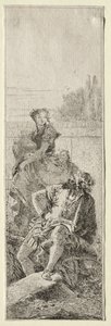 Two Peasants by Giovanni Domenico Tiepolo