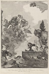 The Madonna del Carmelo Appearing to Saint Simon Stock by Giovanni Domenico Tiepolo after Giovanni Battista Tiepolo