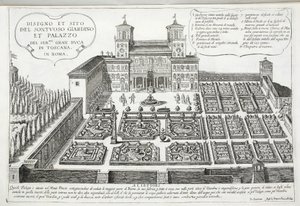 View of the Gardens and Palace of the Grand Duke of Tuscany, Rome by Giovanni Domenico de