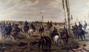 Assault on Madonna della Scoperta by Giovanni Fattori