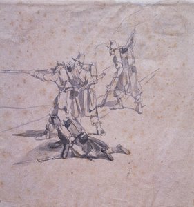 Four Soldiers in Action