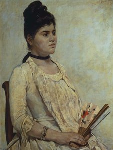 Portrait of Stepdaughter Giulia Marinelli by Giovanni Fattori