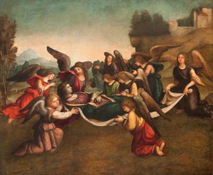 The Funeral of the Virgin (after restoration) by Giovanni Francesco Caroto