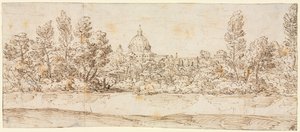 River Landscape with View of St. Peter