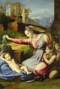 Virgin of the Veil (The Virgin of the Blue Diadem) by Giovanni Francesco Penni