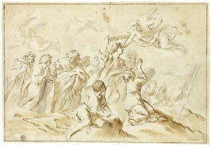 Blessed Ascending to Heaven by Giovanni Francesco Romanelli